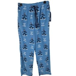 NWT Life is Good Pajama Pants Mens Skiing Print Sleepwear Loungewear